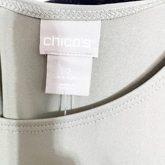 CHICOS BASIC KNIT TANK TOO GREEN SLEEVELESS NEW Medium, Chicos 2 - Picture 6 of 6